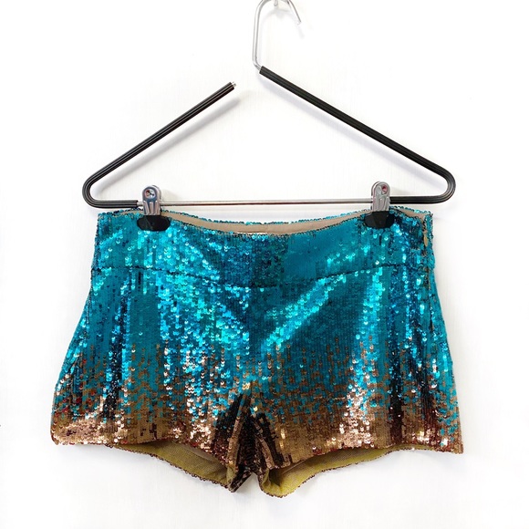 Haute Hippie Pants - Haute Hippie Ombré Sequin Shorts